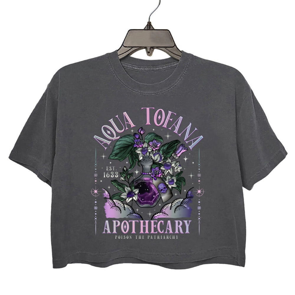 Aqua Tofana Apothecary Destroy The Patriarchy Crop Top For Women