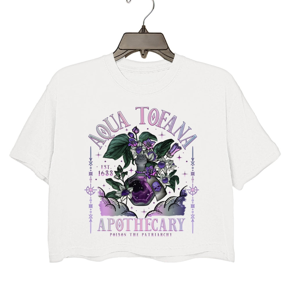 Aqua Tofana Apothecary Destroy The Patriarchy Crop Top For Women