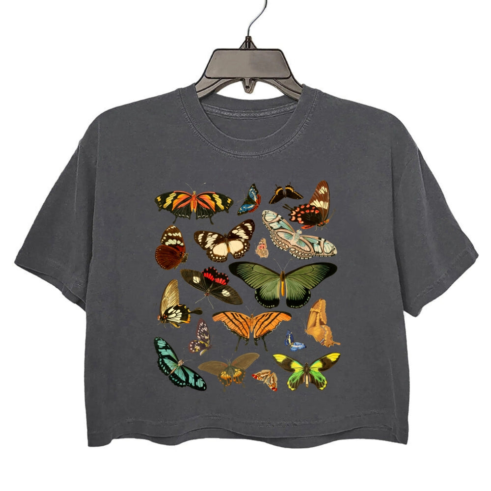 Butterfly Aesthetic Nature Lover Crop Top For Women