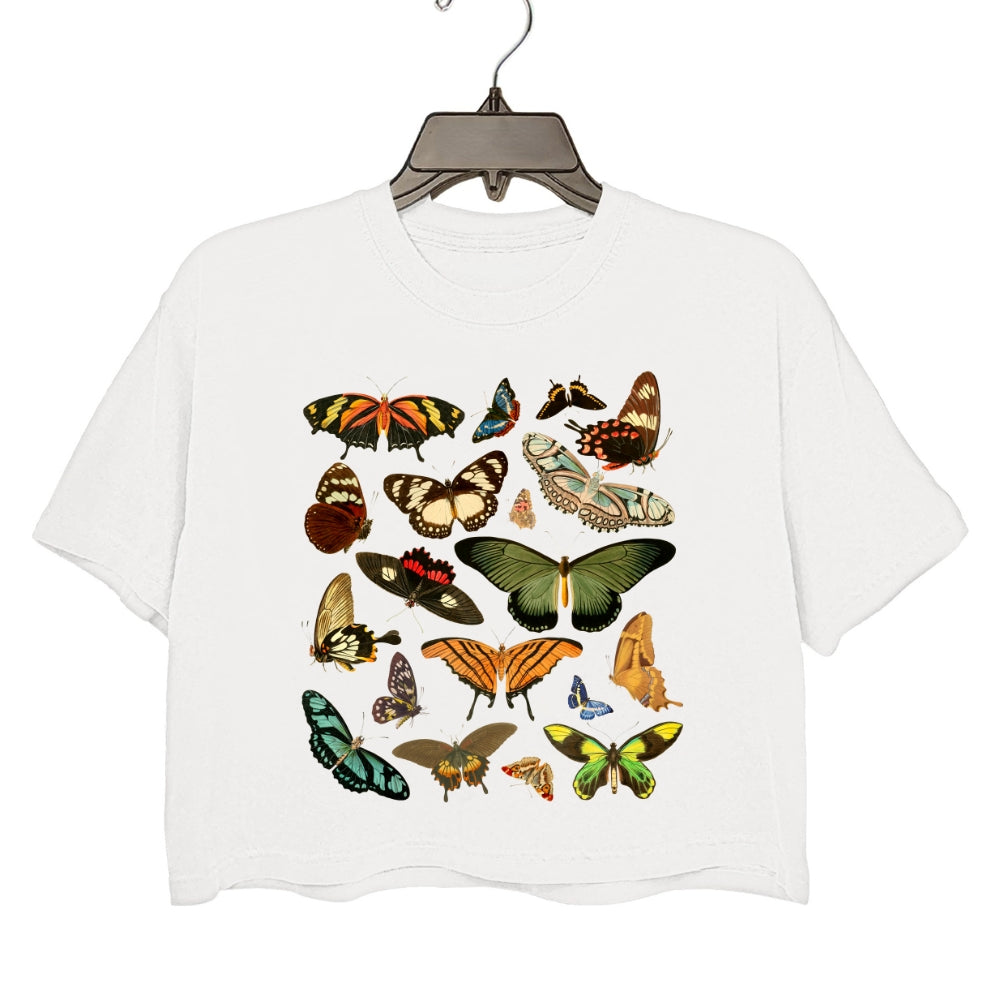 Butterfly Aesthetic Nature Lover Crop Top For Women