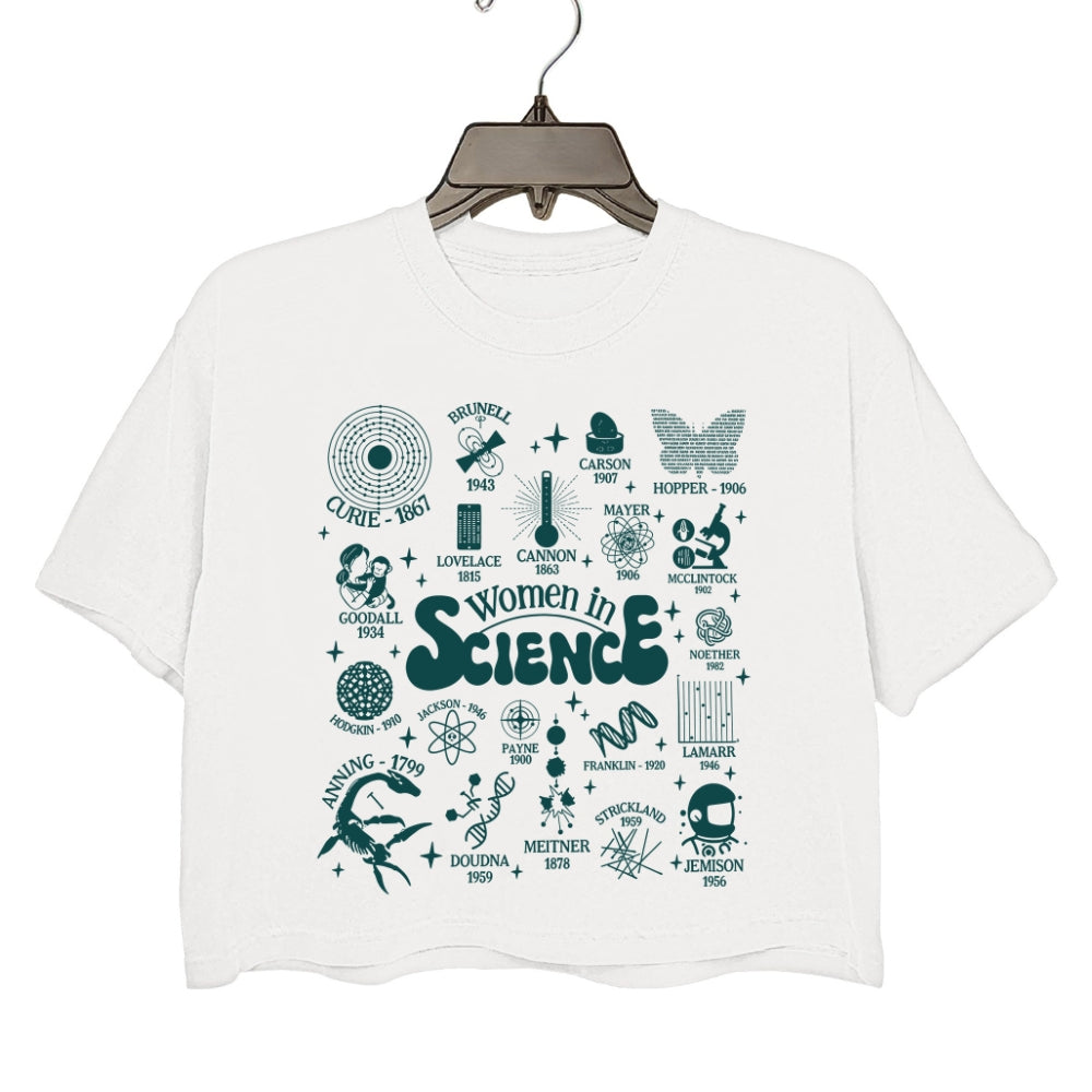 Women In Science Feminism Crop Top For Women