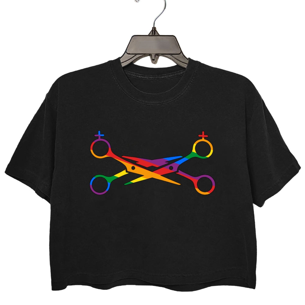 Rock Paper Scissors Lesbian Crop Top For Women