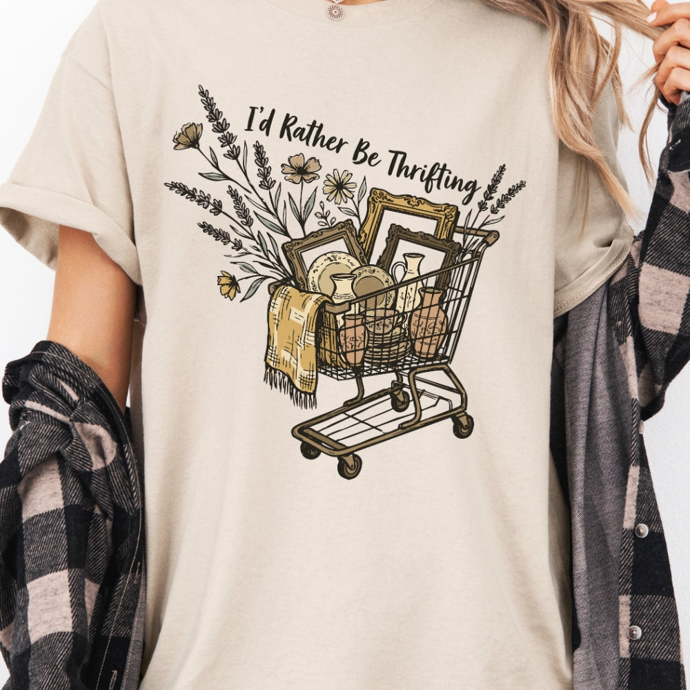 I'd Rather Be Thrifting Tee For Women
