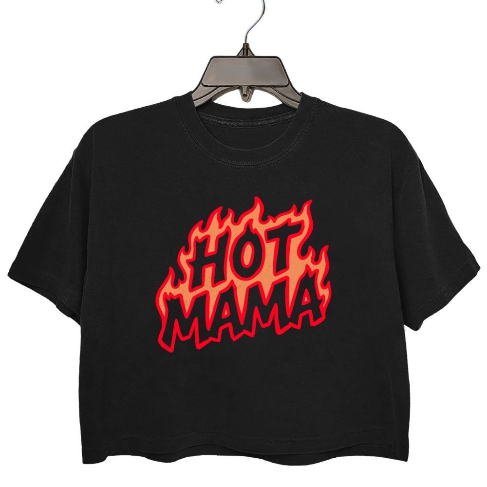 Retro Hot Mom Crop Tee For Women