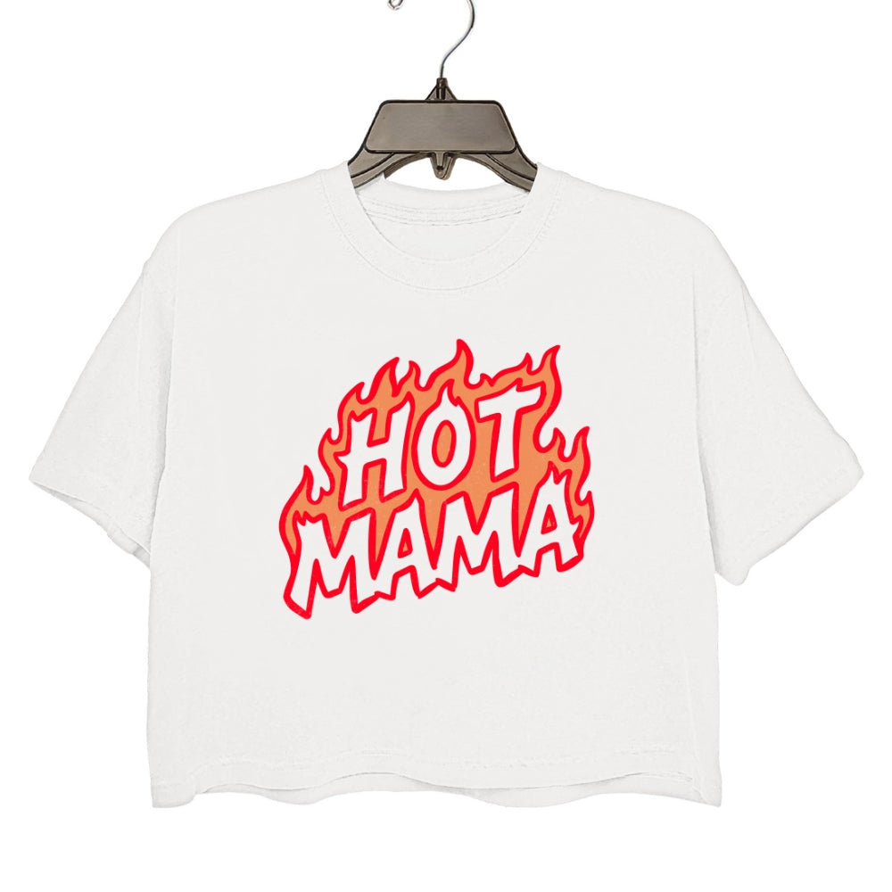 Retro Hot Mom Crop Tee For Women