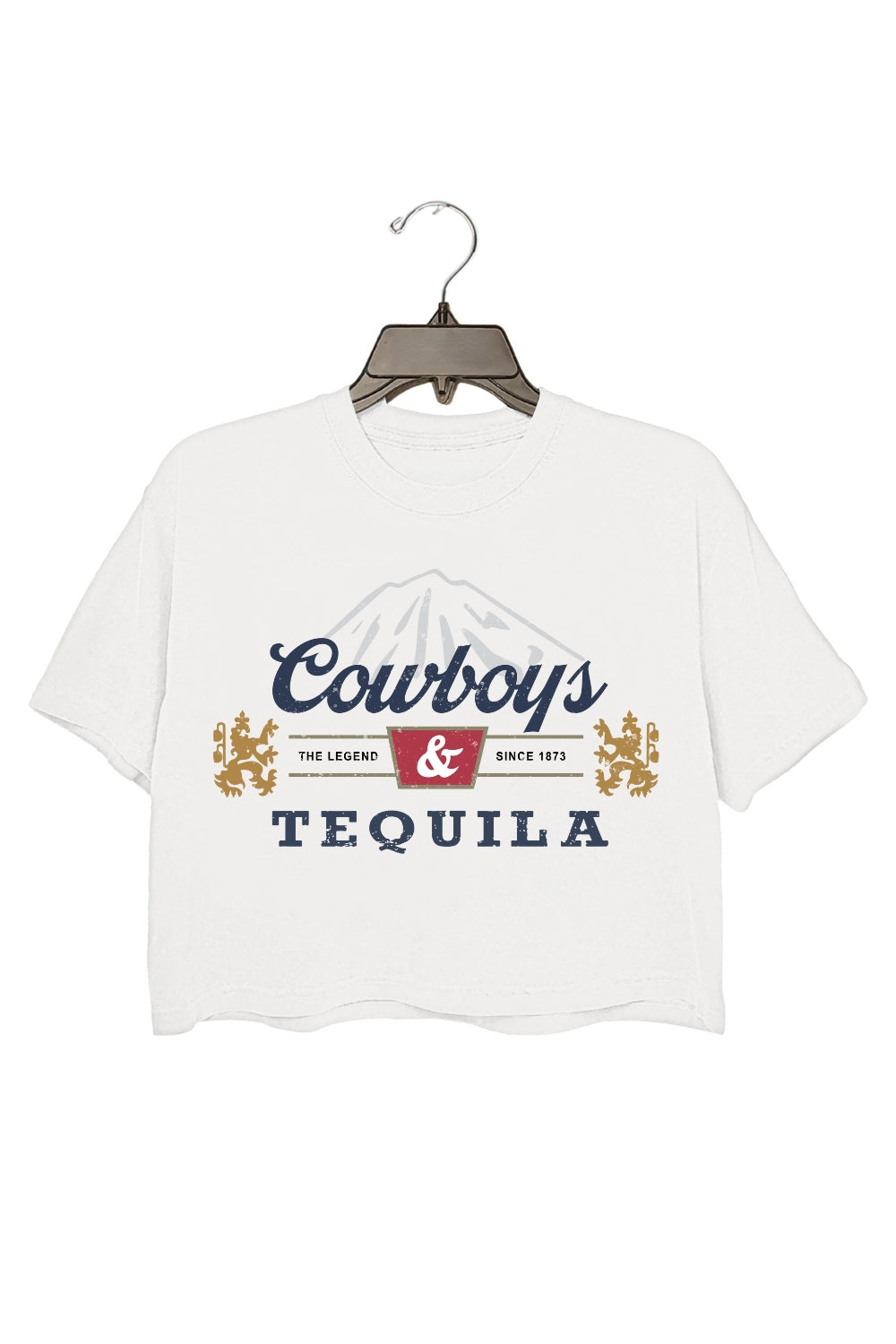 Cowboys Tequila Legend Since 1873 Crop Tee For Women