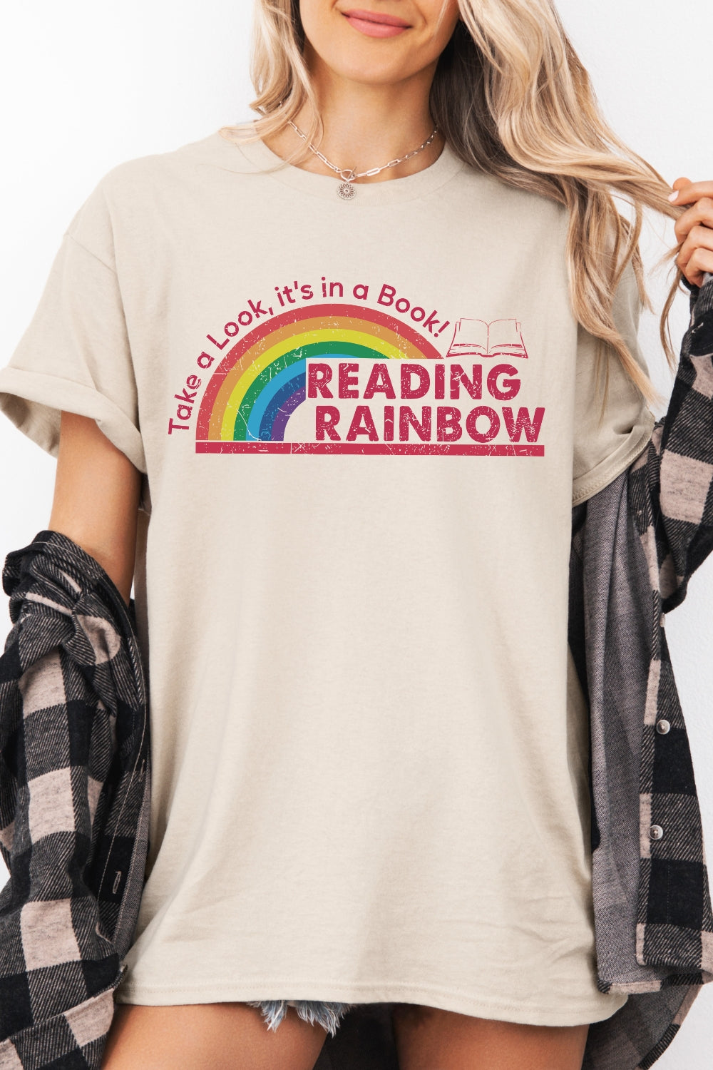 Reading Rainbow Retro Librarian Tee For Women