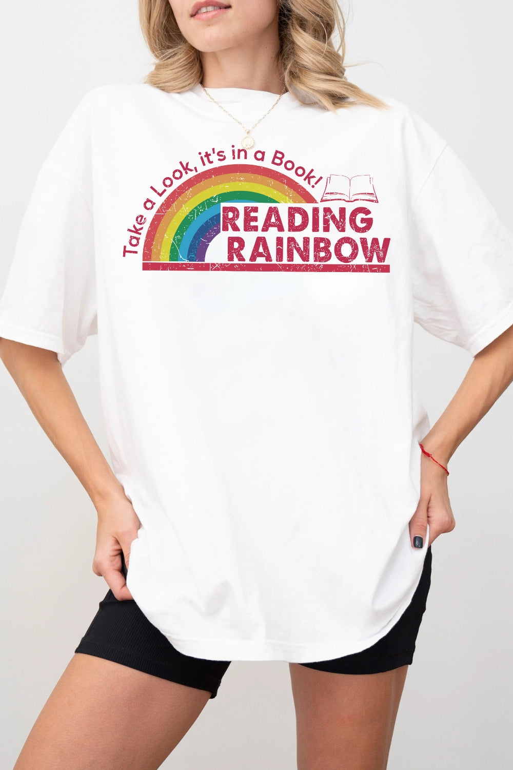 Reading Rainbow Retro Librarian Tee For Women