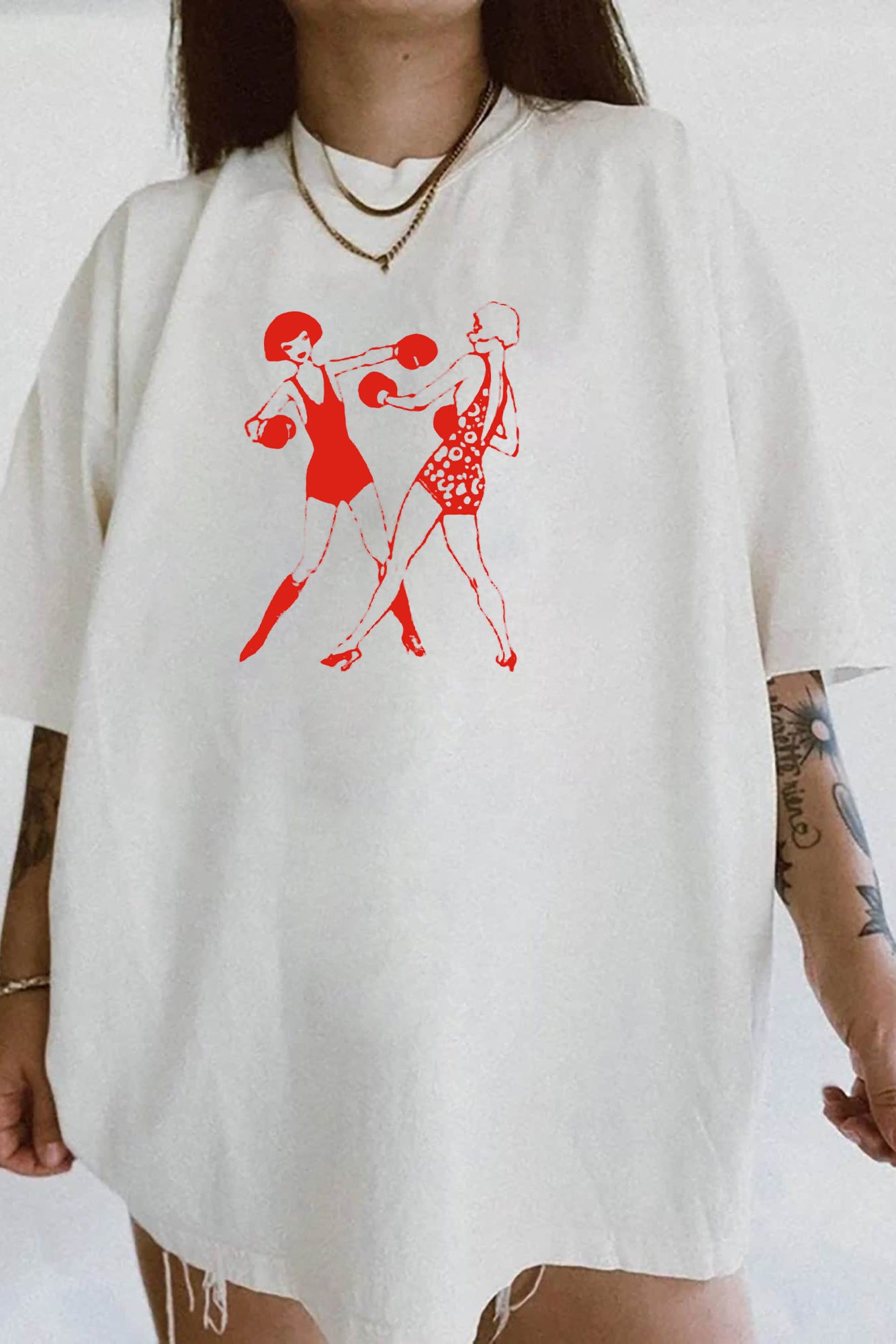 Retro Boxing Girls Tee For Women