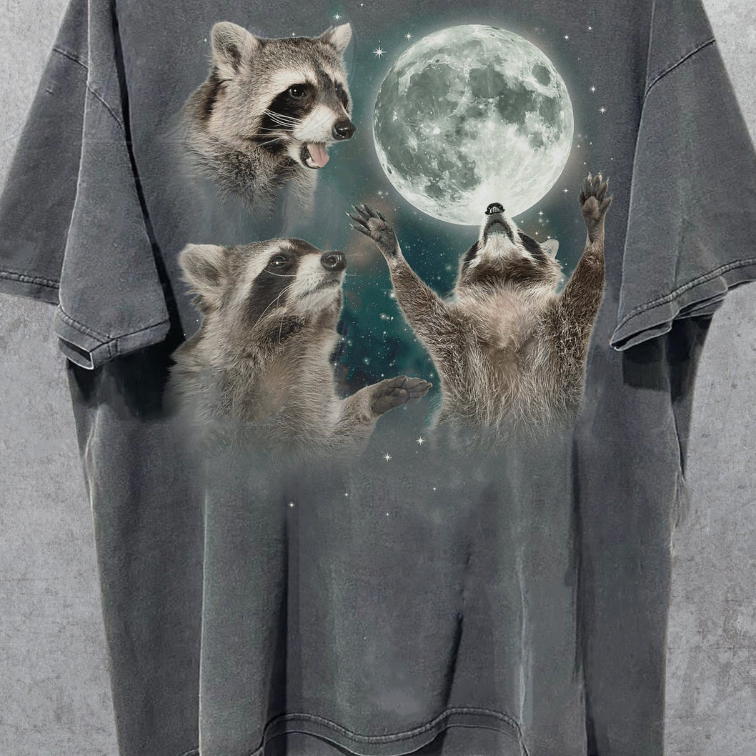 Three Raccoons Vintage Graphic For Women