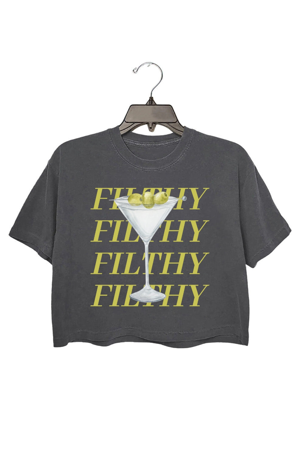 Dirty Martini Gray Crop Top For Women
