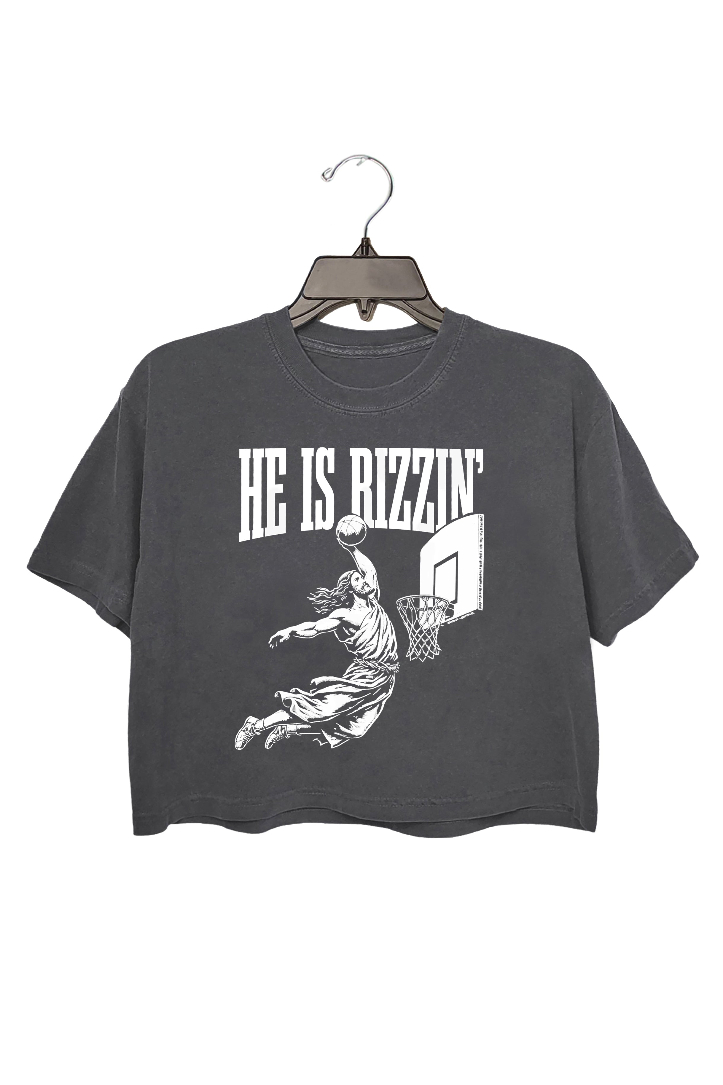 He is Risen Funny Easter Crop Top For Women