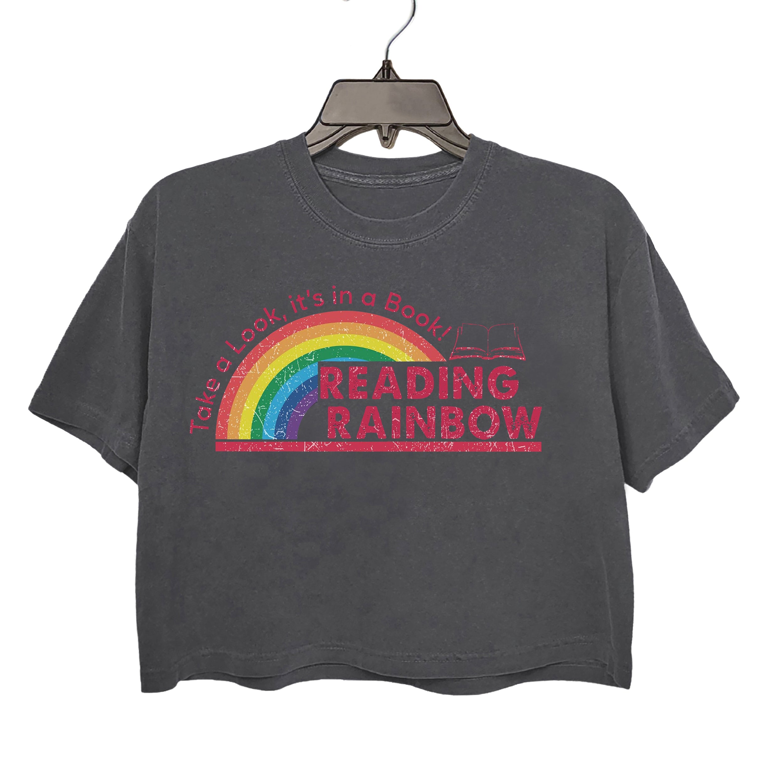 Reading Rainbow  Book Lover Crop Top For Women