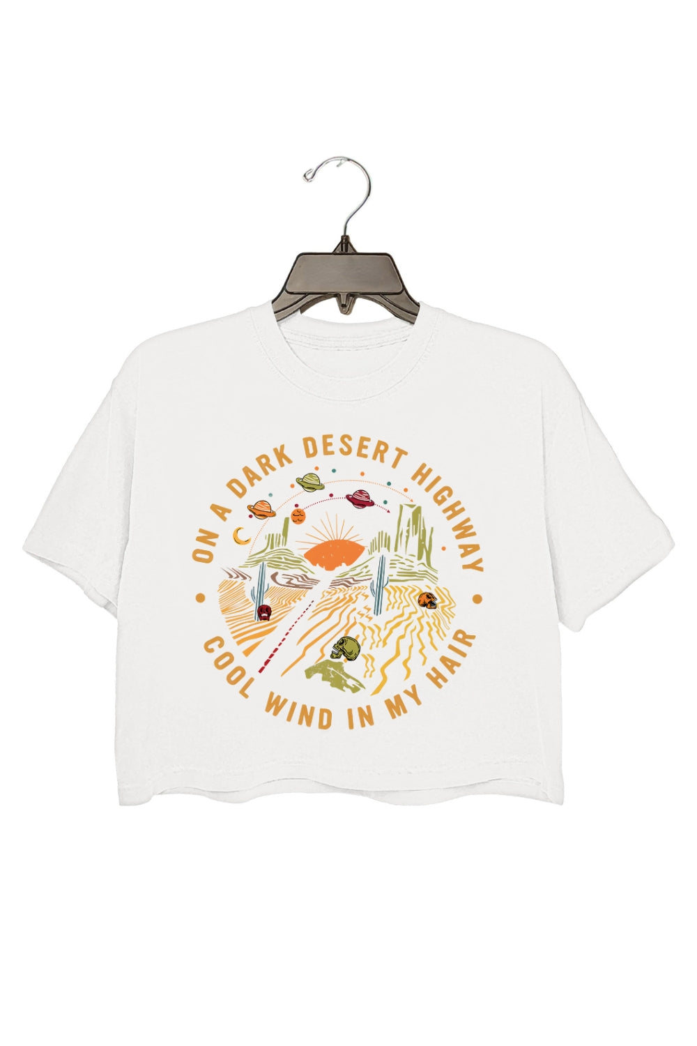 On A Dark Desert Highway Crop Top For Women