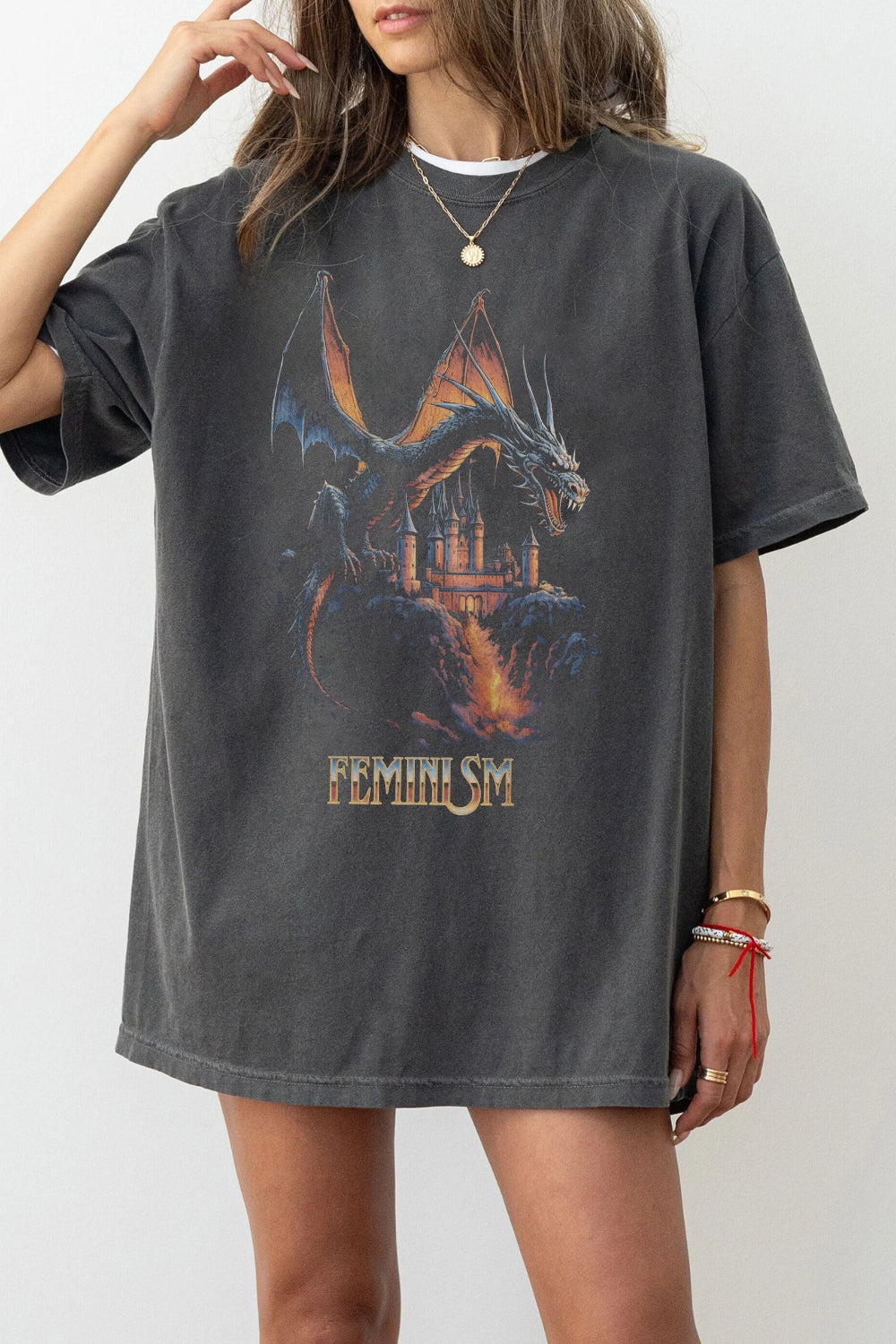 Feminism Dragon Fantasy Tee For Women