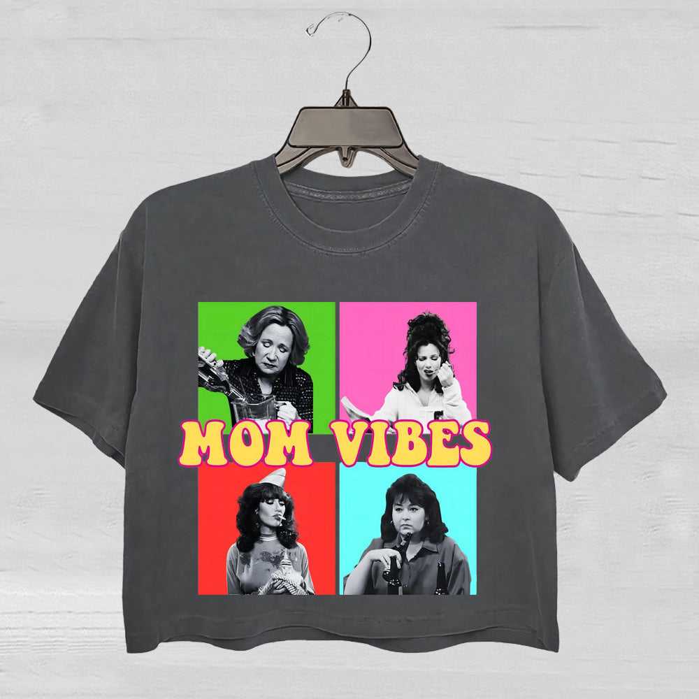 90s Mom Vibes Iconic Moms Retro Edition Crop Tee For Women