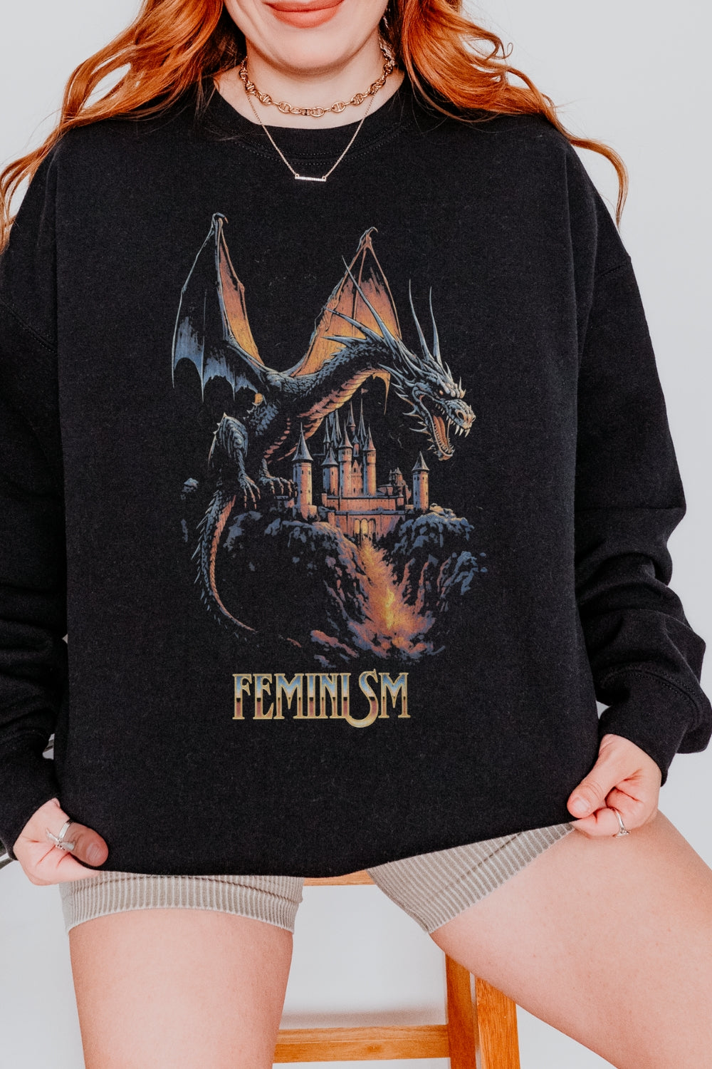 Feminism Dragon Fantasy Sweatshirt For Women