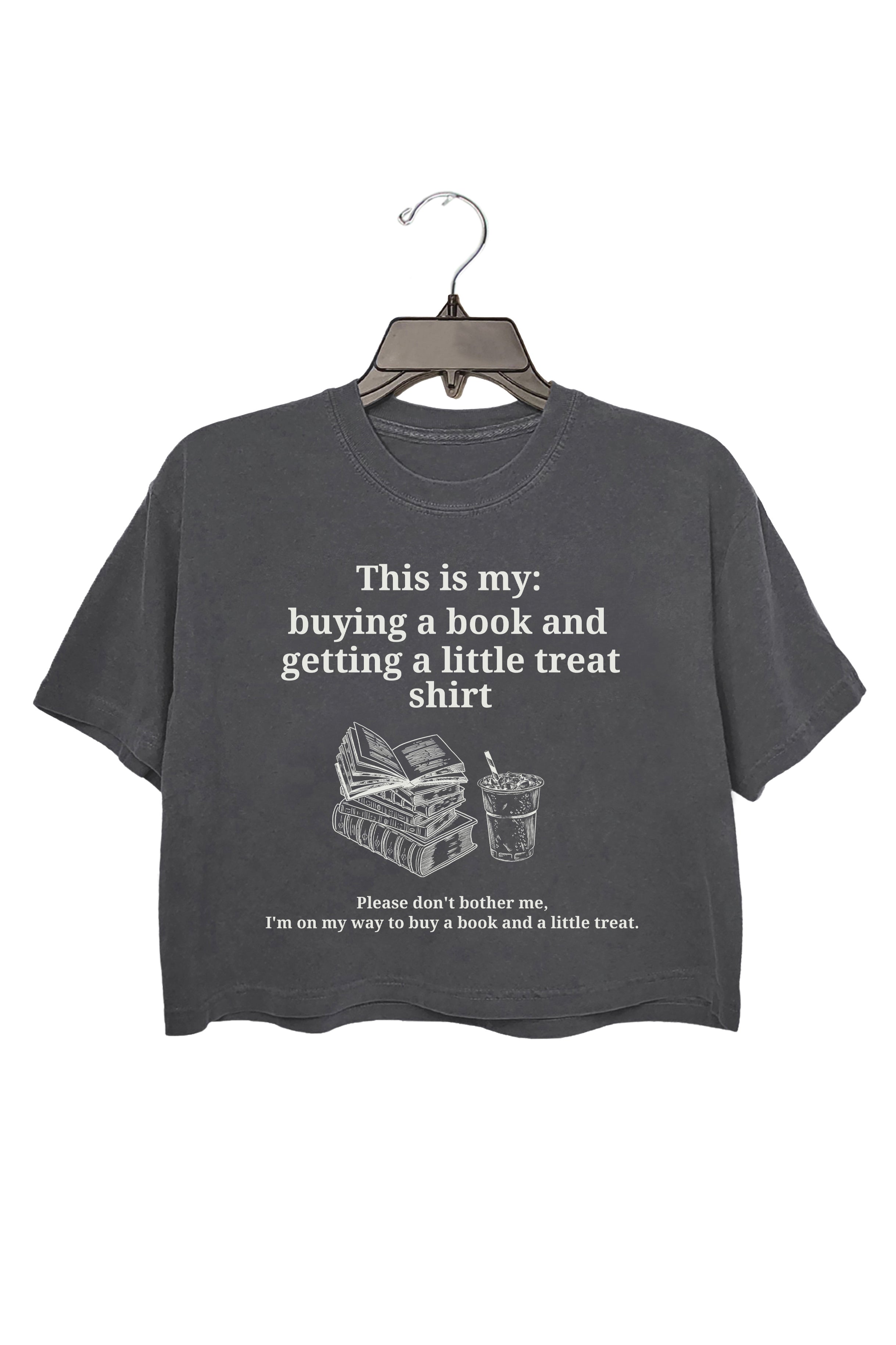Buying A Book And Getting A Little Treat Crop Top For Women