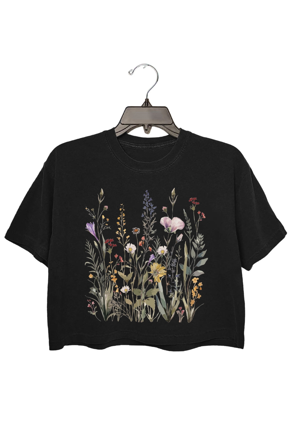 Pastel Floral Nature Garden Lover Crop Top For Women