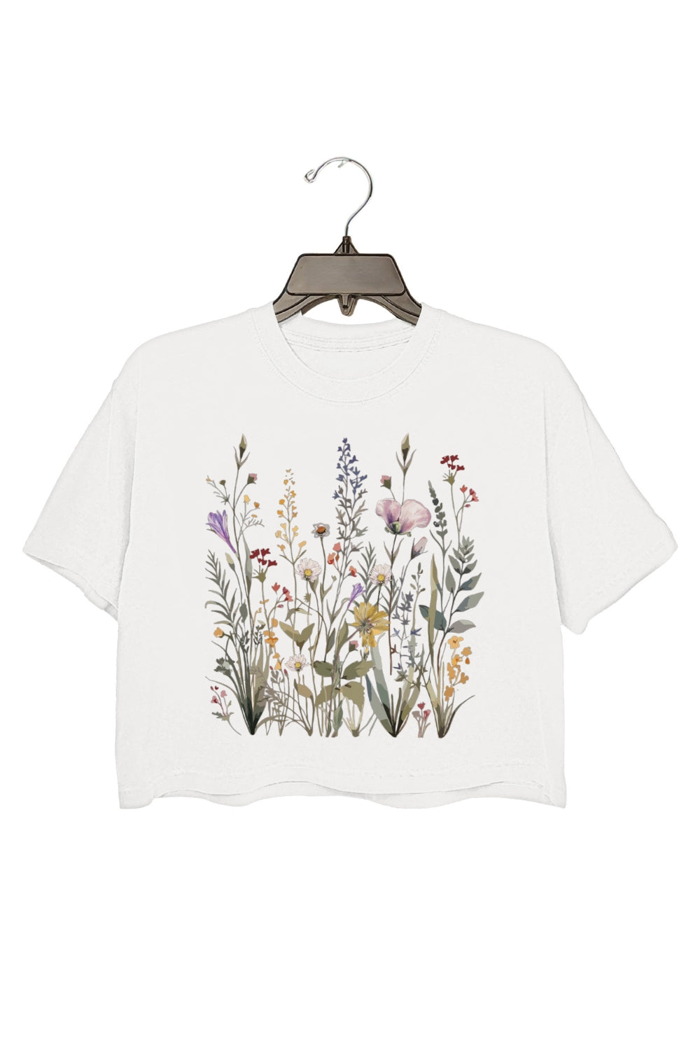 Pastel Floral Nature Garden Lover Crop Top For Women
