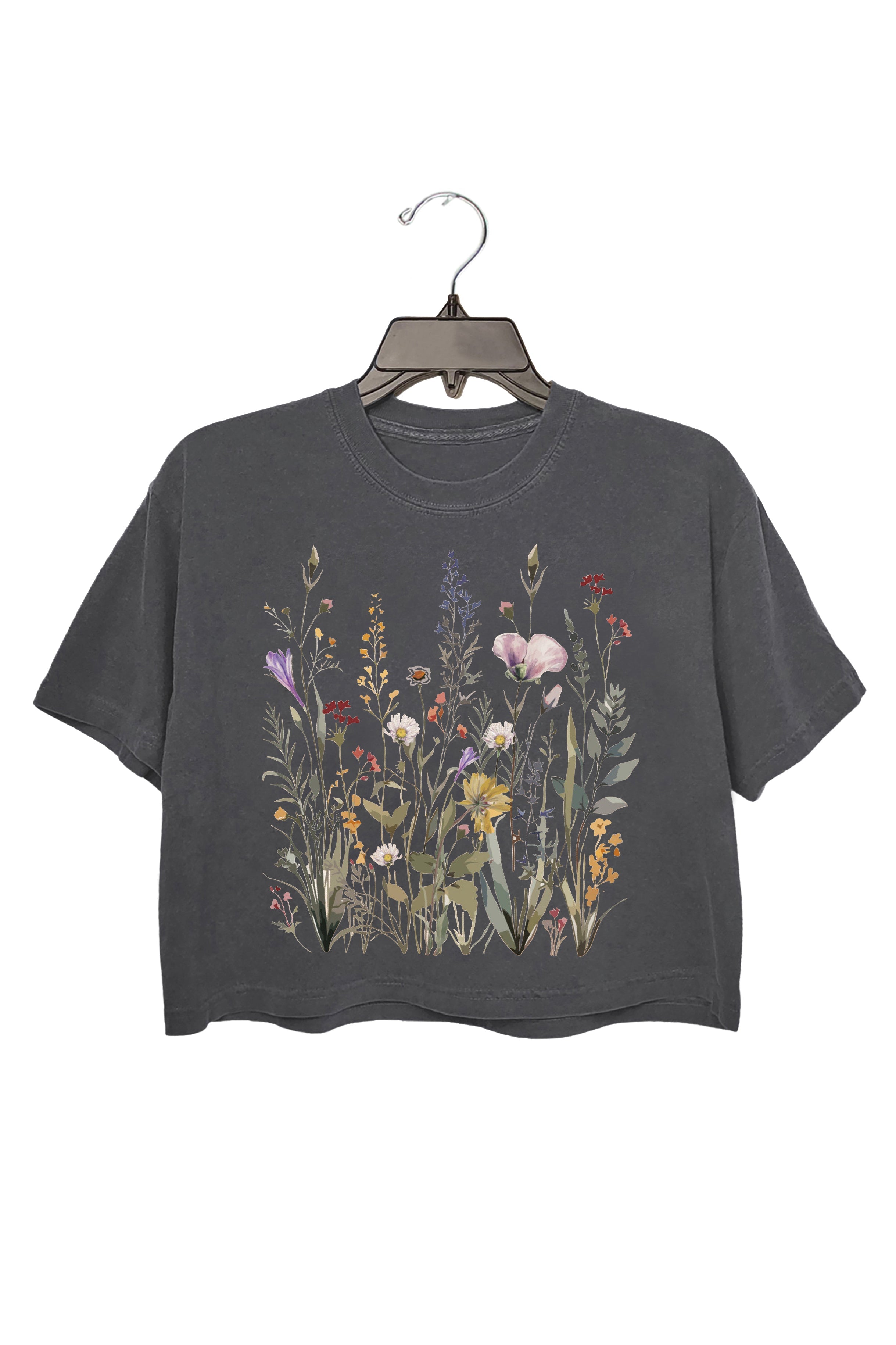 Pastel Floral Nature Garden Lover Crop Top For Women
