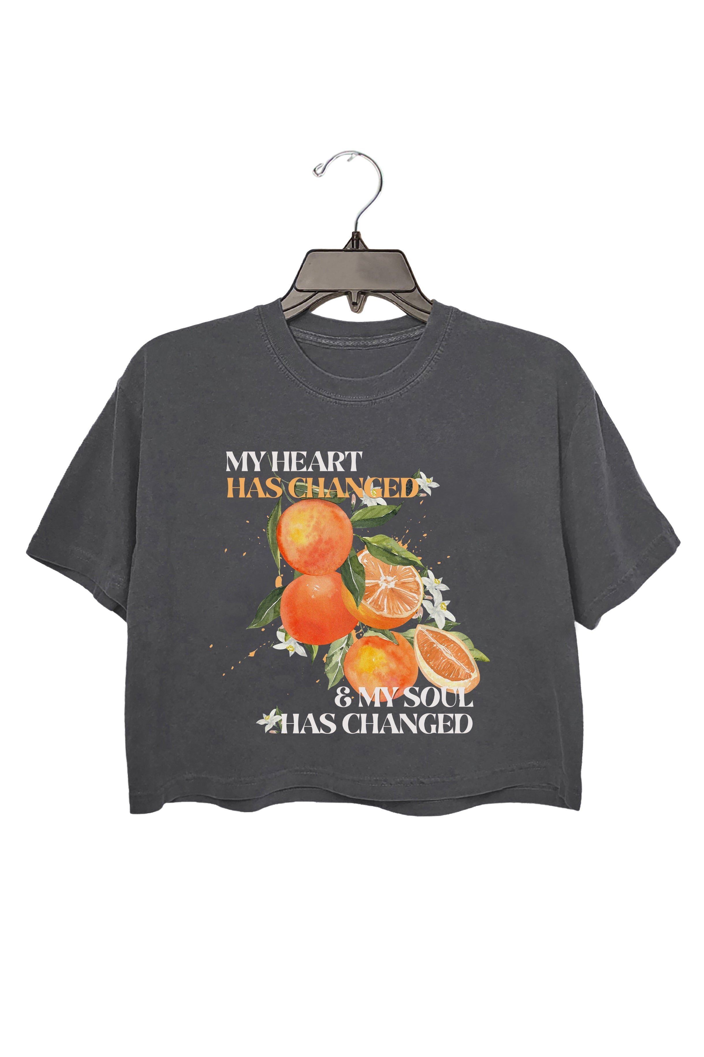 Orange Juice Mental Health Crop Top For Women