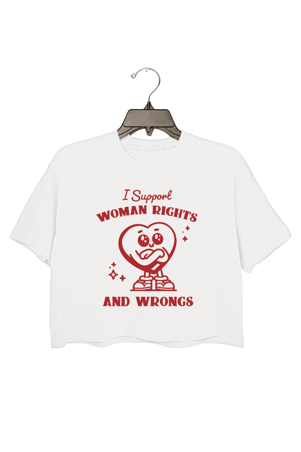 I Support Women's Rights And Wrongs Crop Tee For Women