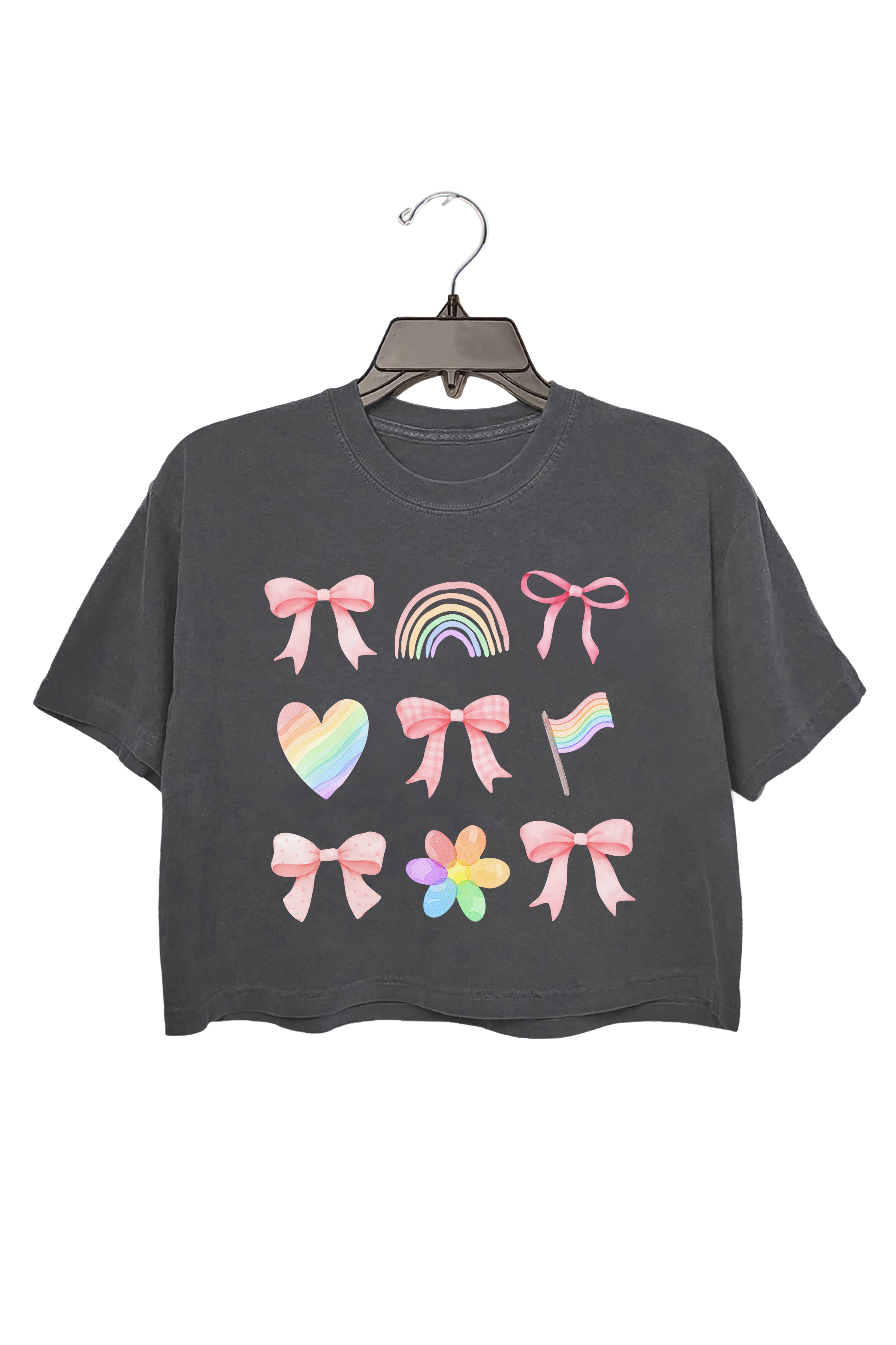 Coquette Pride Cute LGBTQ Crop Tee For Women