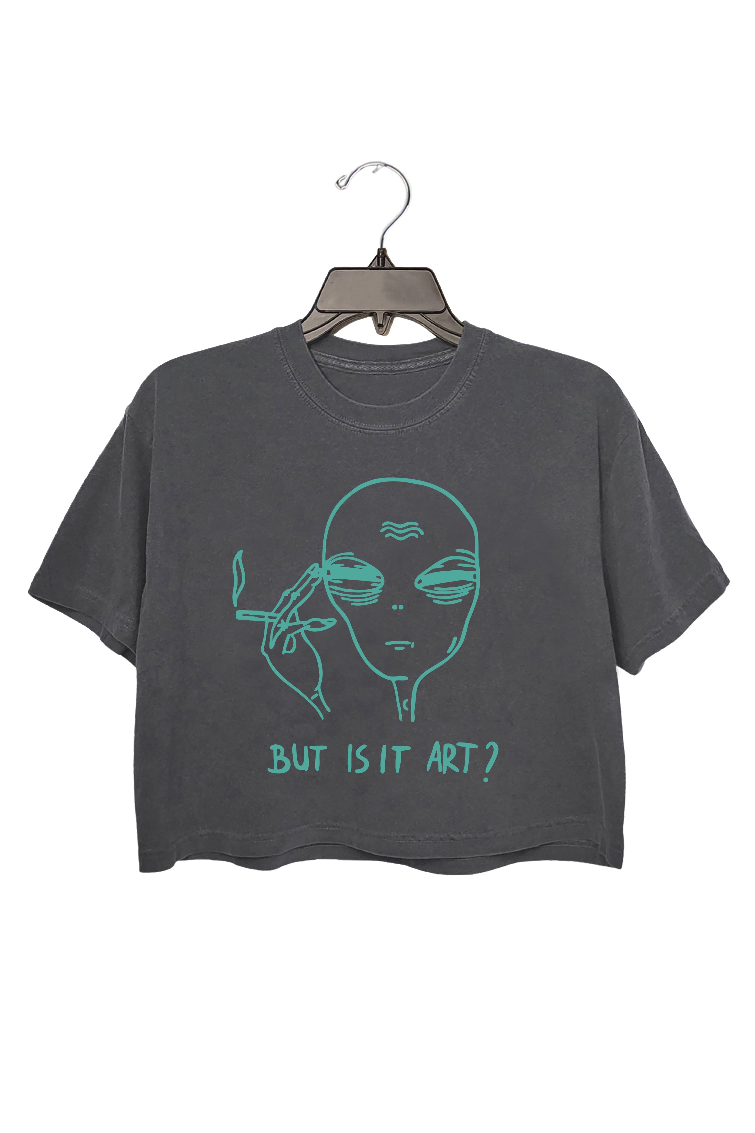 But Is It Art Alien Funny Alien Crop Top For Women