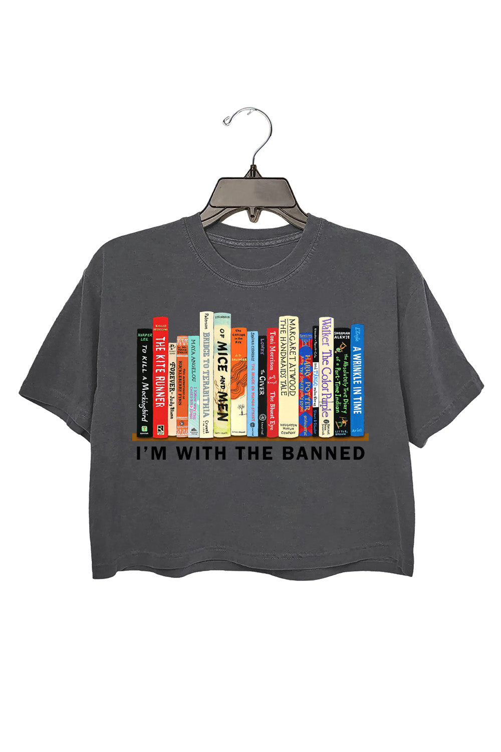 I'm With The Banned Books Crop Top For Women