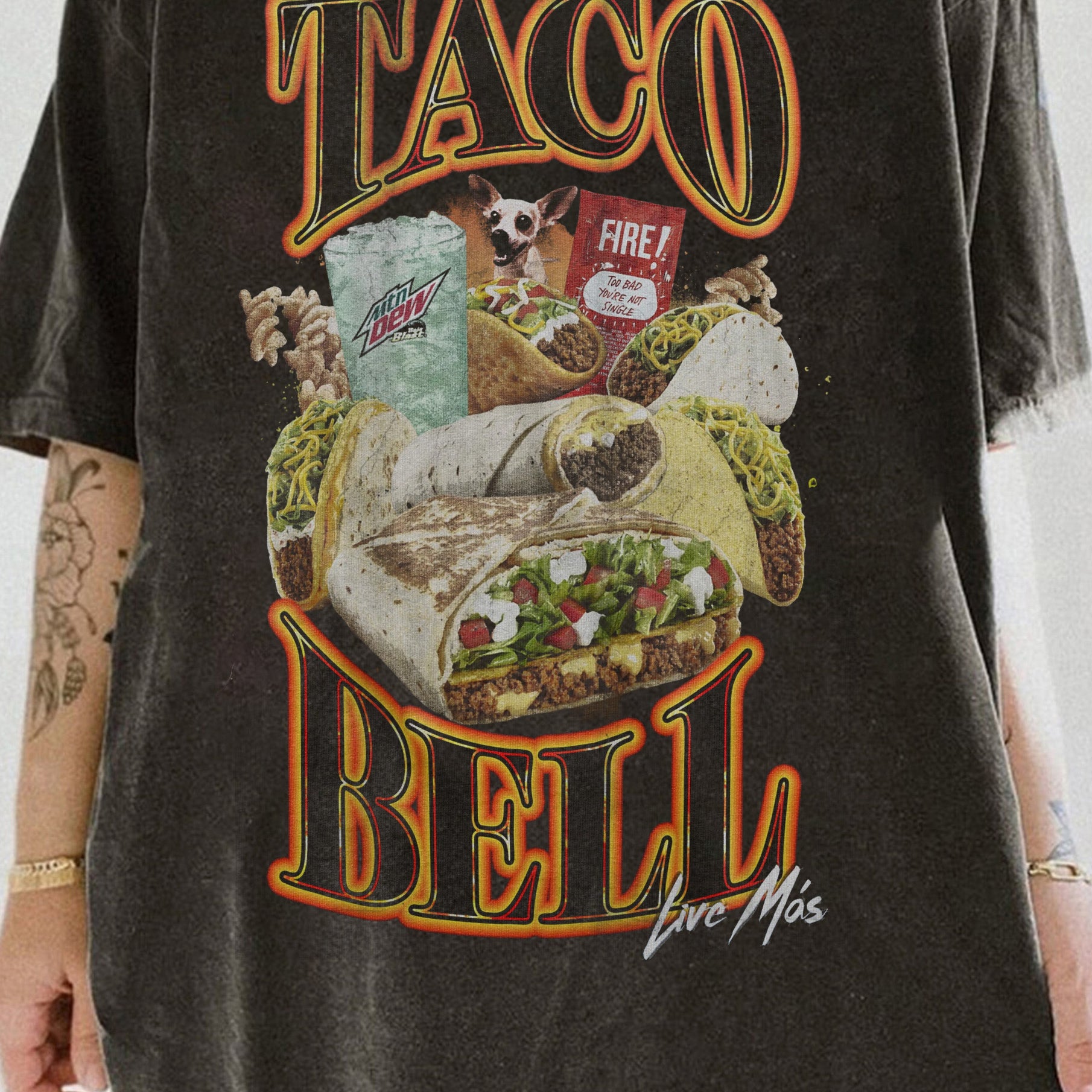 Taco Bell 90's Bootleg Tee For Women