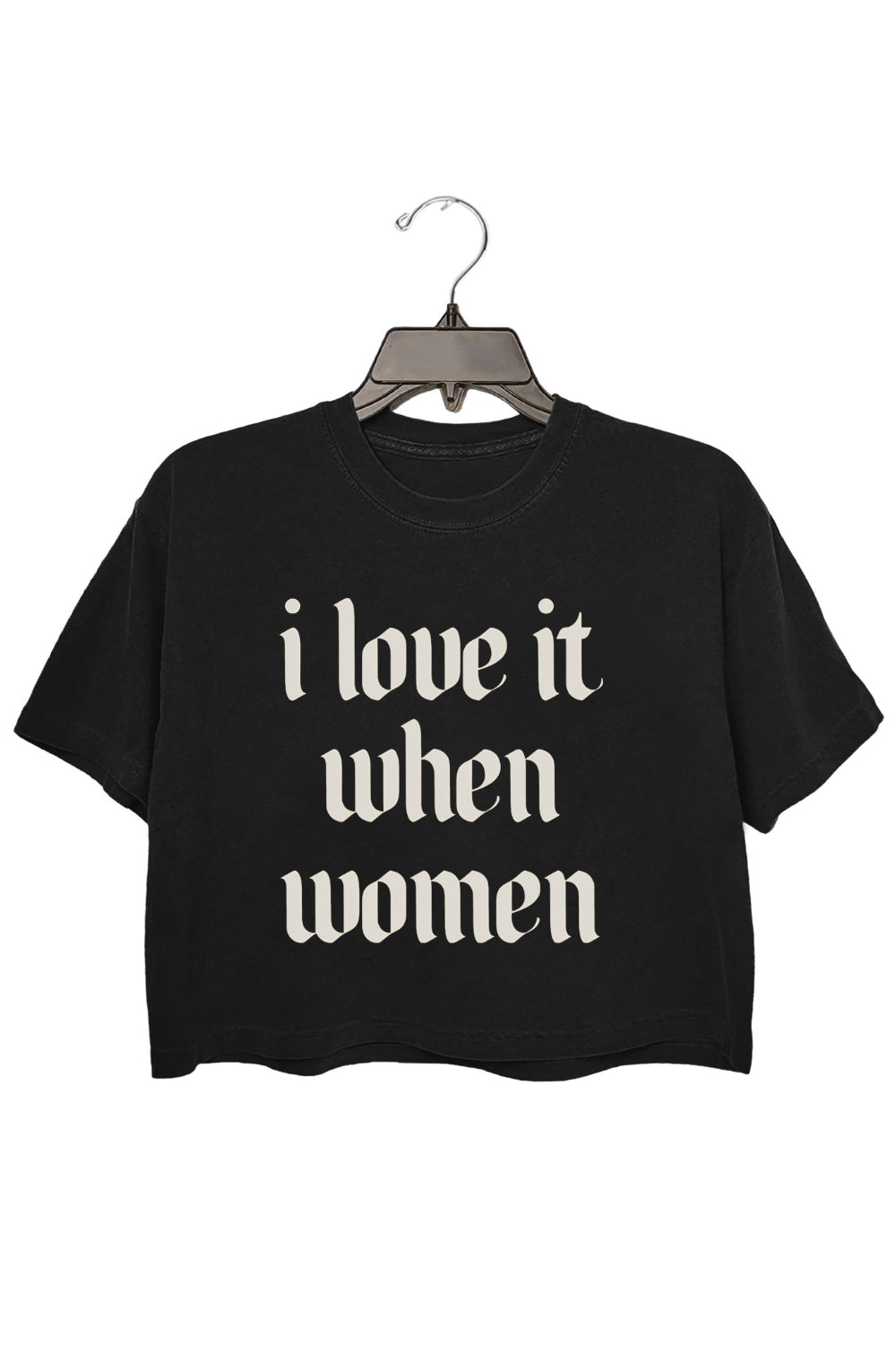 I love it when women subtle lesbian pride Crop Tee For Women