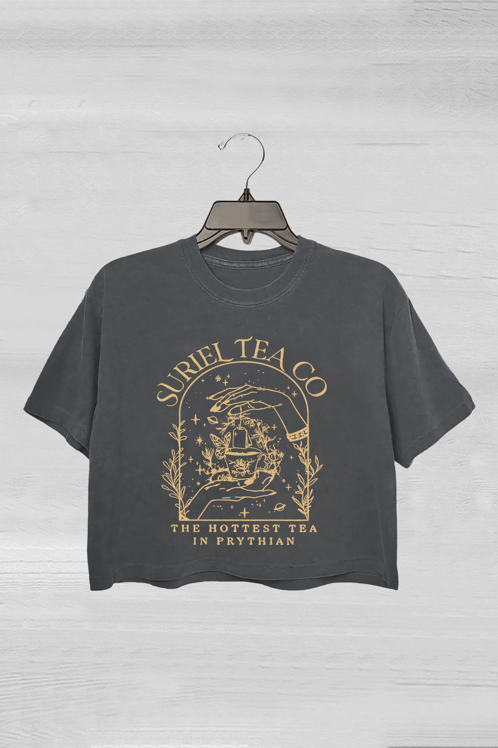 Suriel Tea Co A Court Of Thorns And Roses Bookish Crop Tee For Women