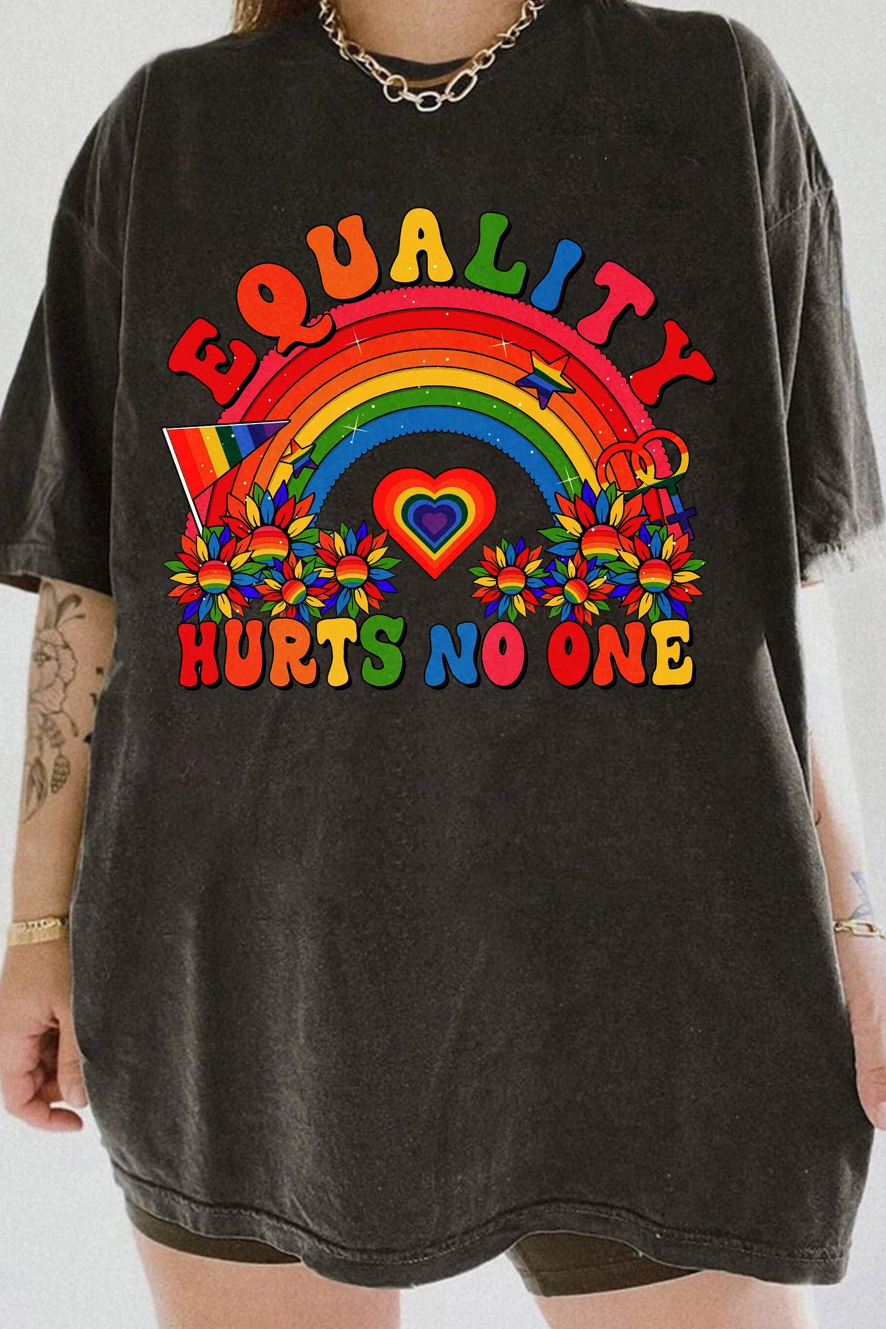 Equality Hurts No One Shirt LGBT Shirt Tee For Women