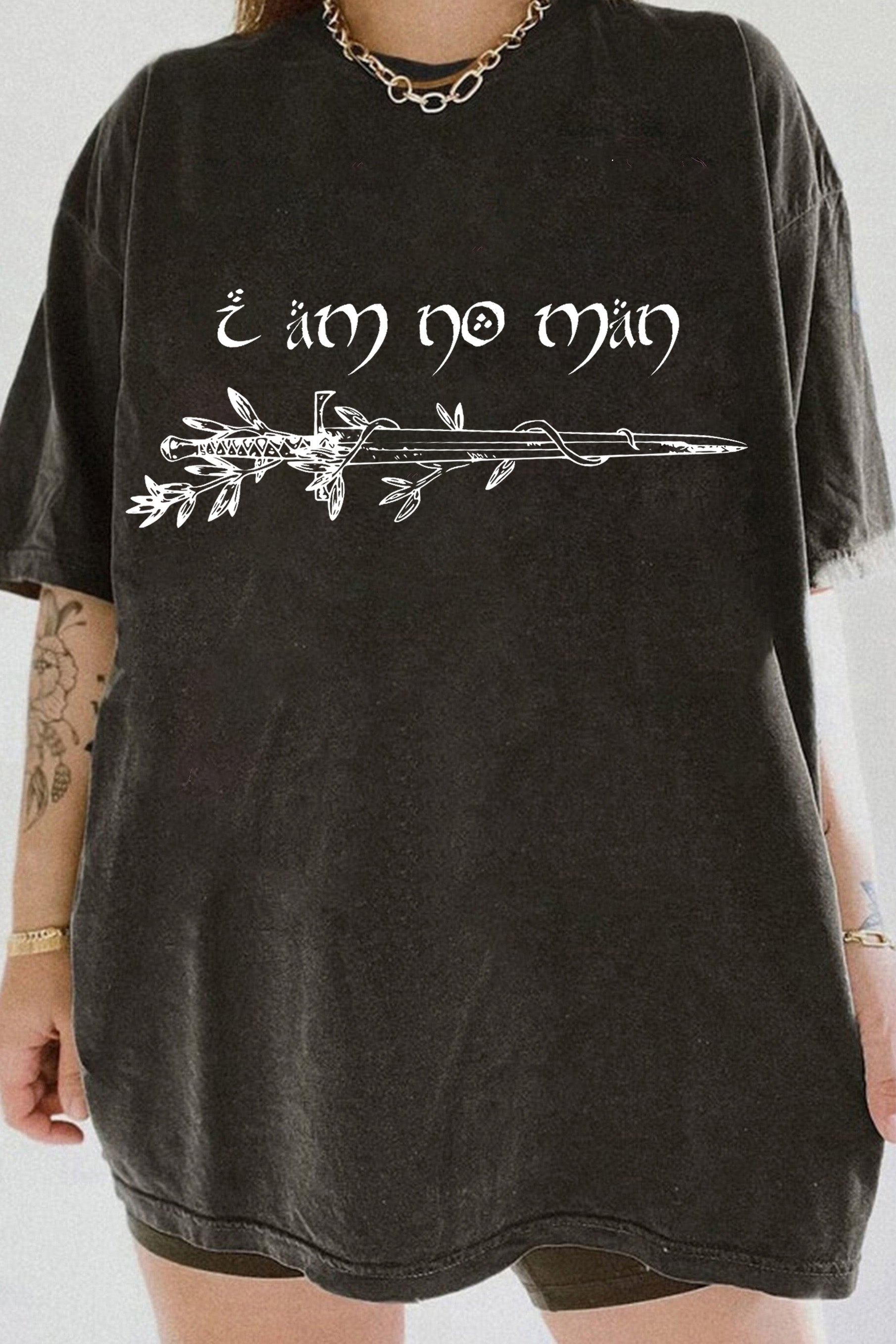 I am no man Fantasy Reader Tee For Women