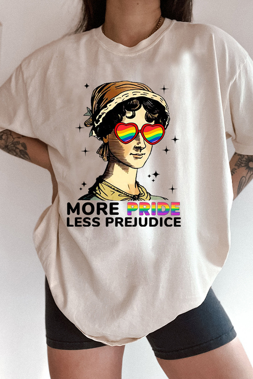 More Pride Less Prejudice LGBTQ Tee For Women