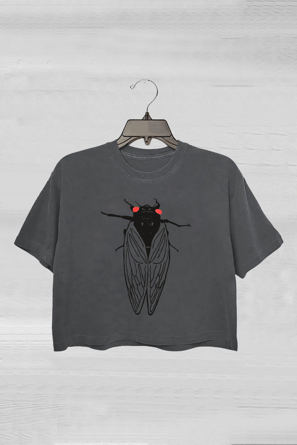 Cicada Graphic Crop Tee For Women
