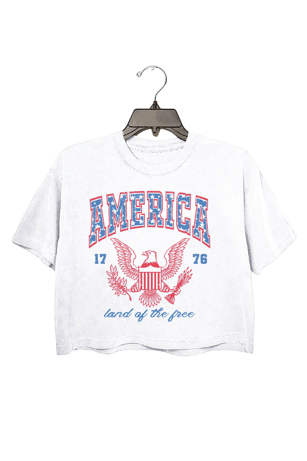 Red White and Blue, America Crop Top For Women