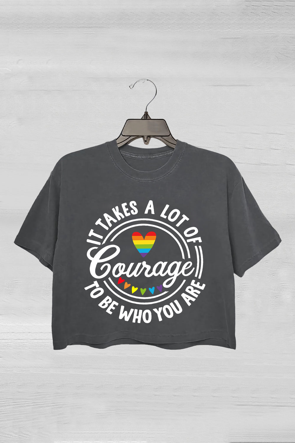 Gay Pride Equal Rights Crop Tee For Women