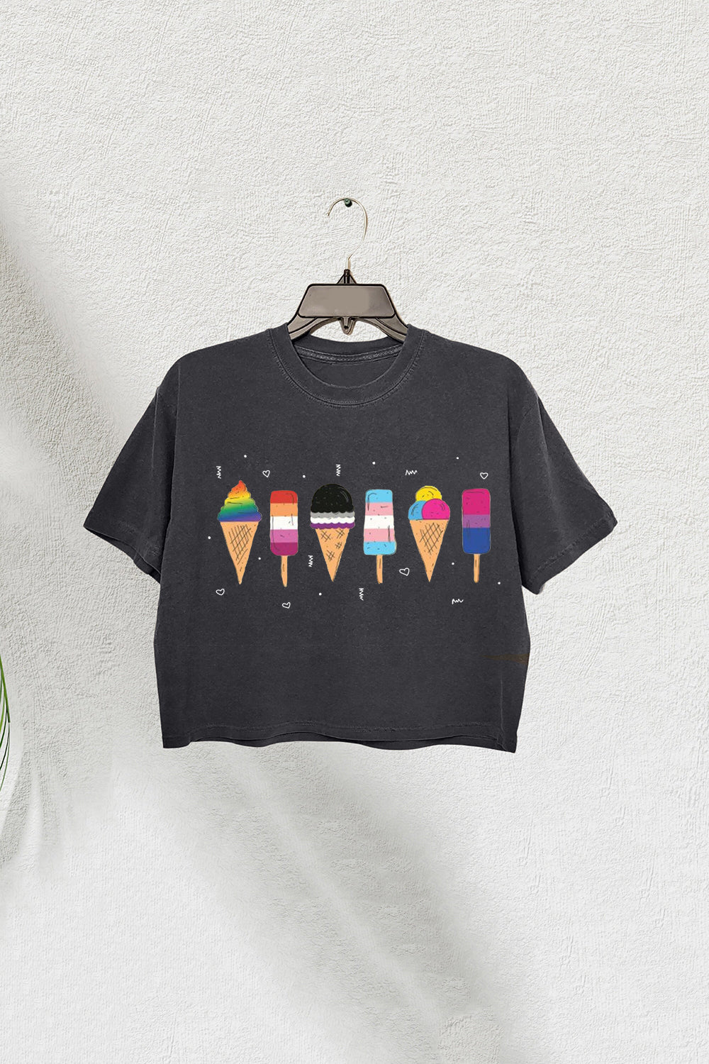 Gay Ice Cream Crop Tee For Women