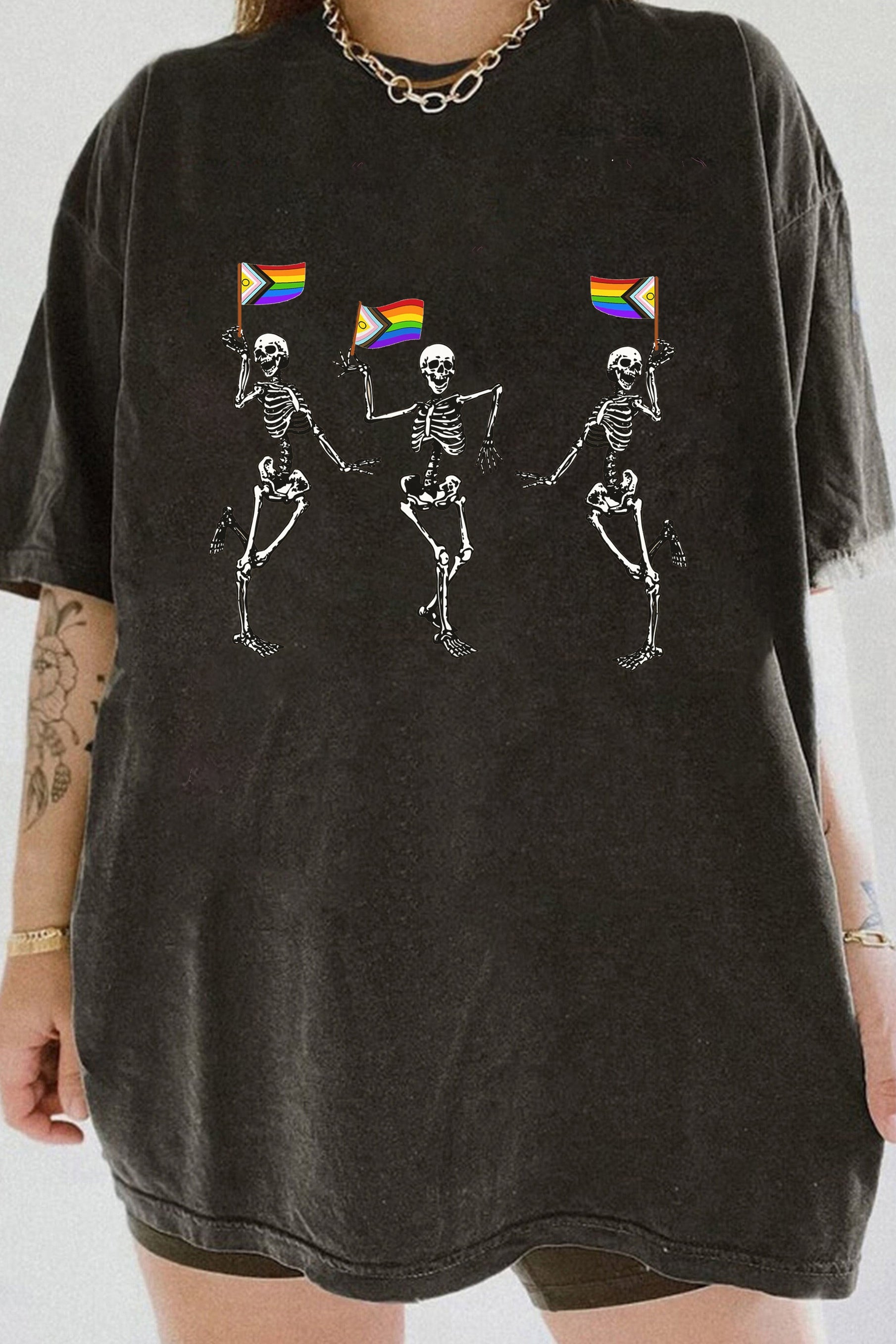 Pride Skeleton LGBTQ Tee For Women