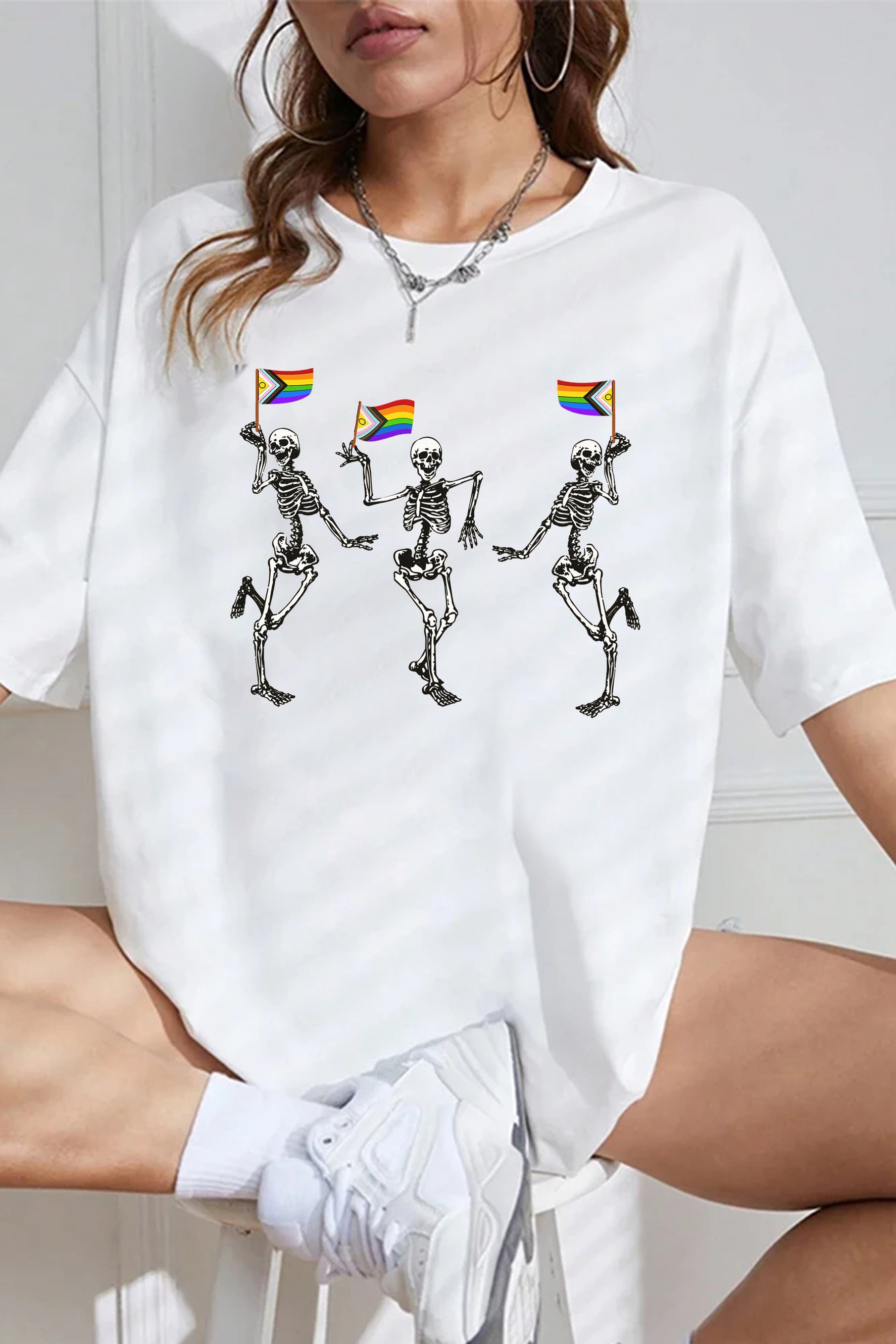 Pride Skeleton LGBTQ Tee For Women