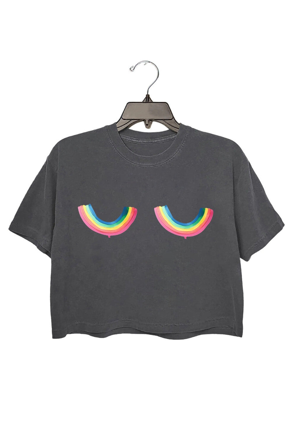 Rainbow Titties Crop Tee For Women