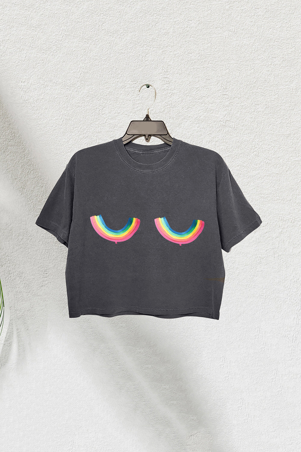 Rainbow Titties Crop Tee For Women