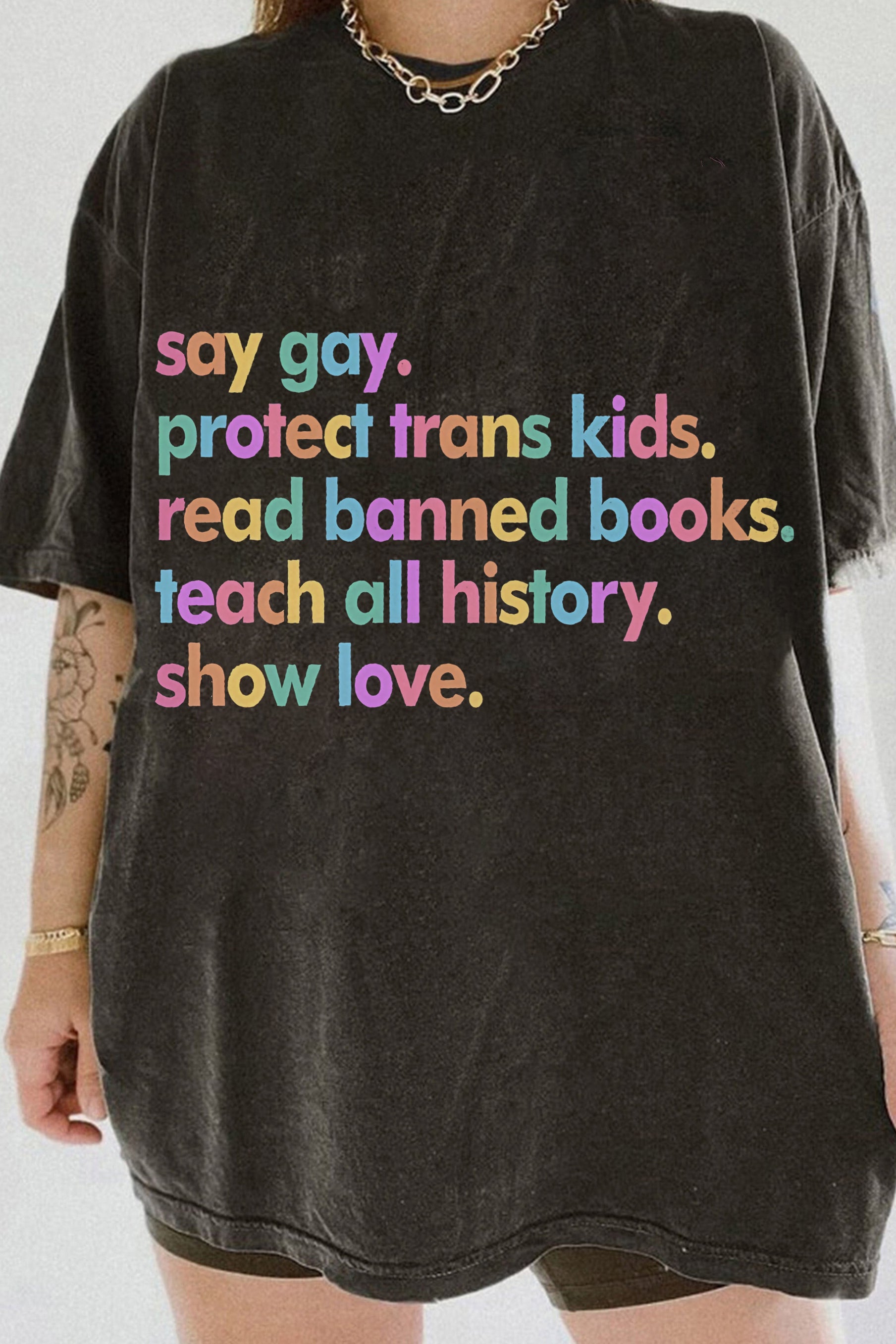 Say Gay Equality Human Rights Tee For Women