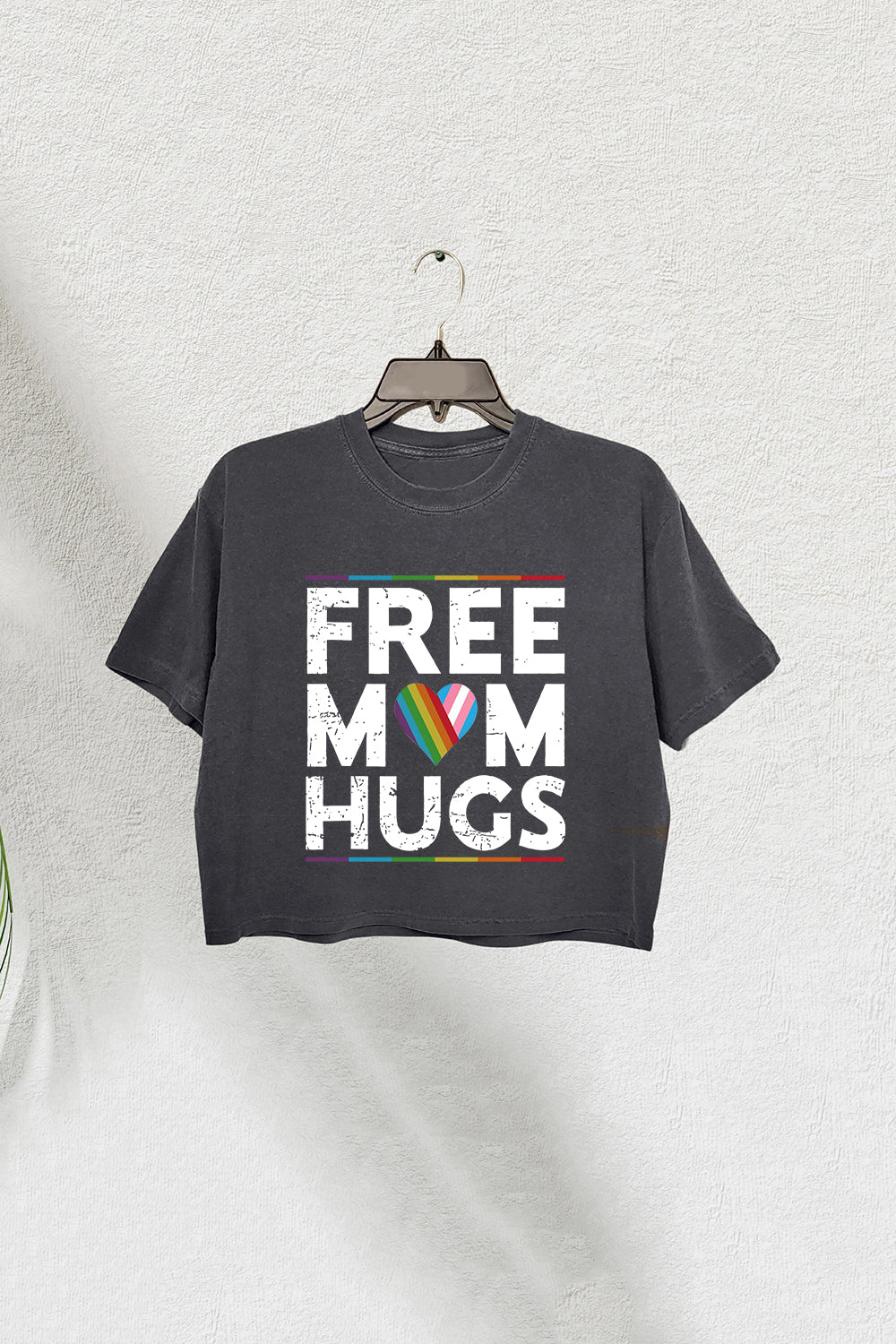 Free Mom Hugs LGBTQ Crop Tee For Women