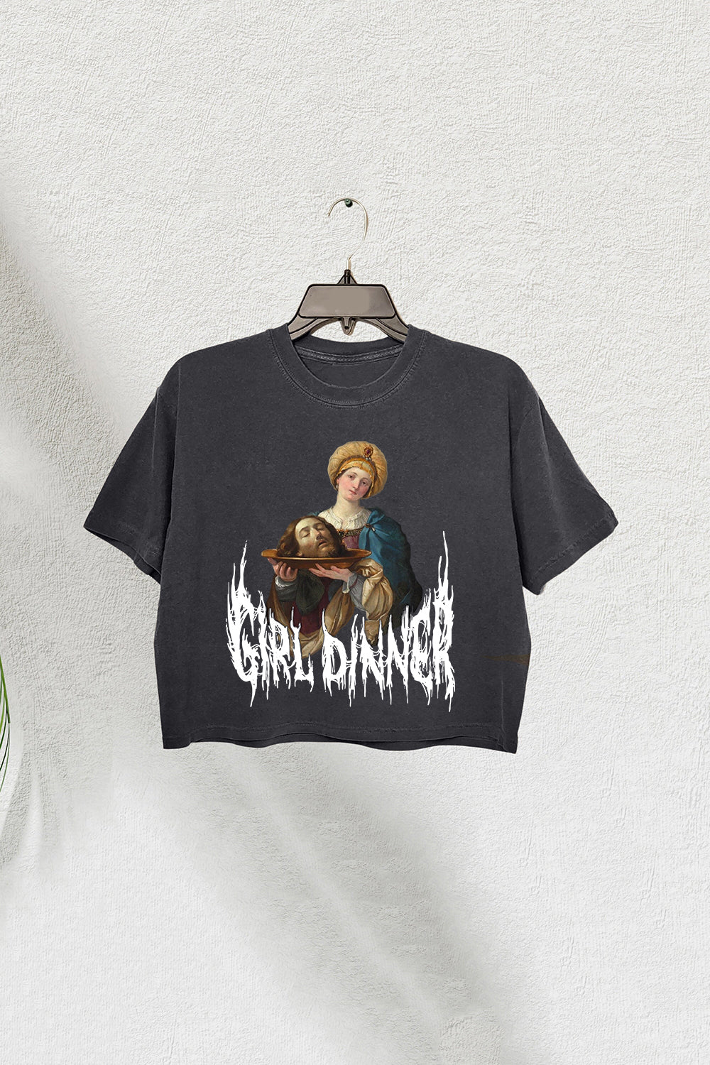 Girl Dinner Feminist Crop Tee For Women