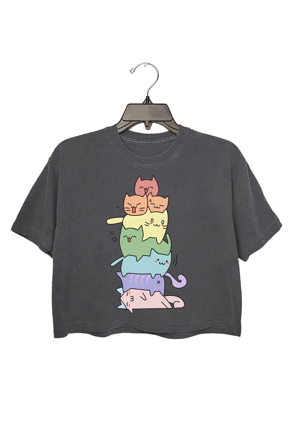 Rainbow Cat Flag LGBTQ Crop Top For Women
