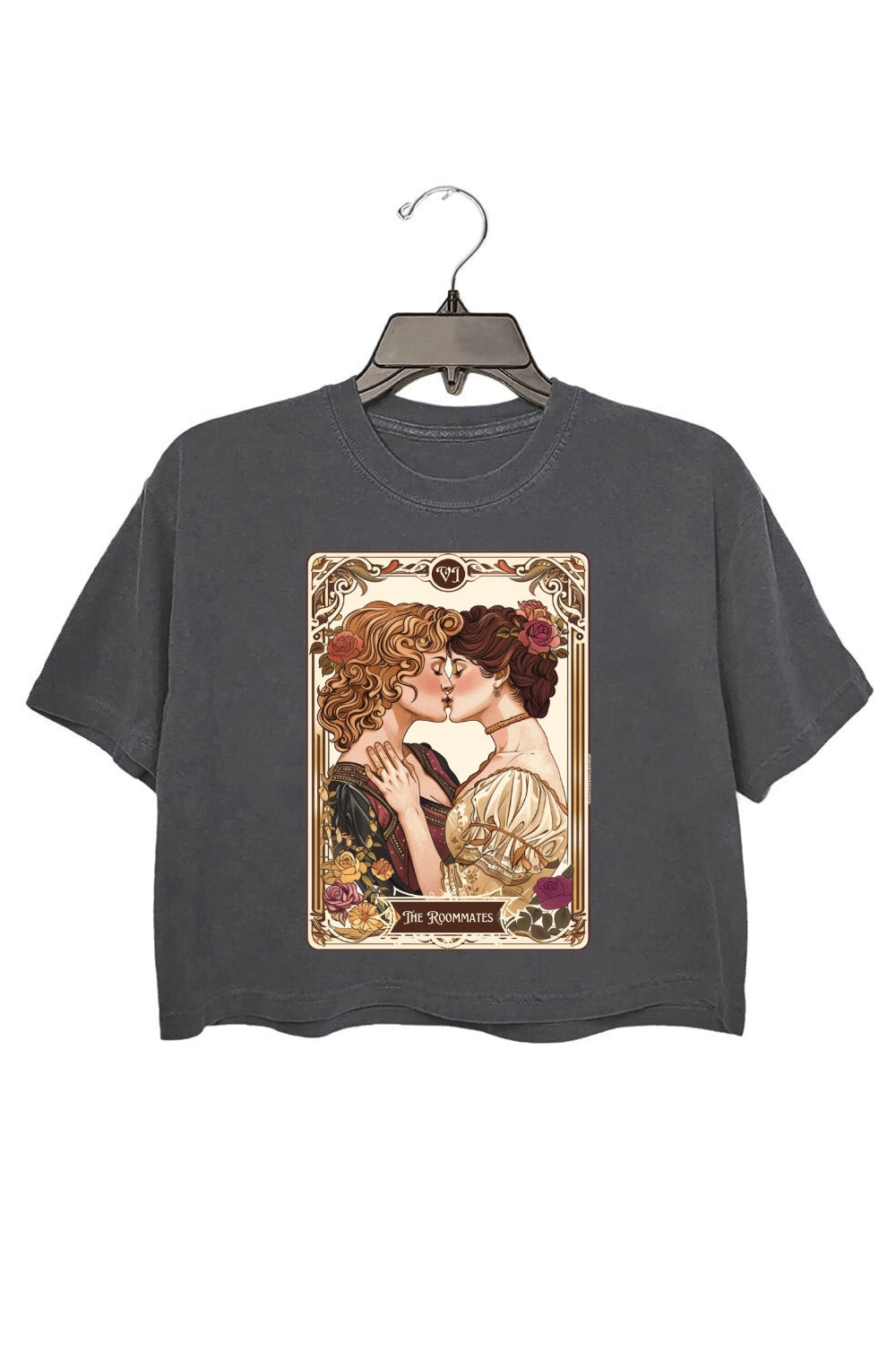 Lesbian Pride Tarot Card They Were Roommates Crop Tee For Women