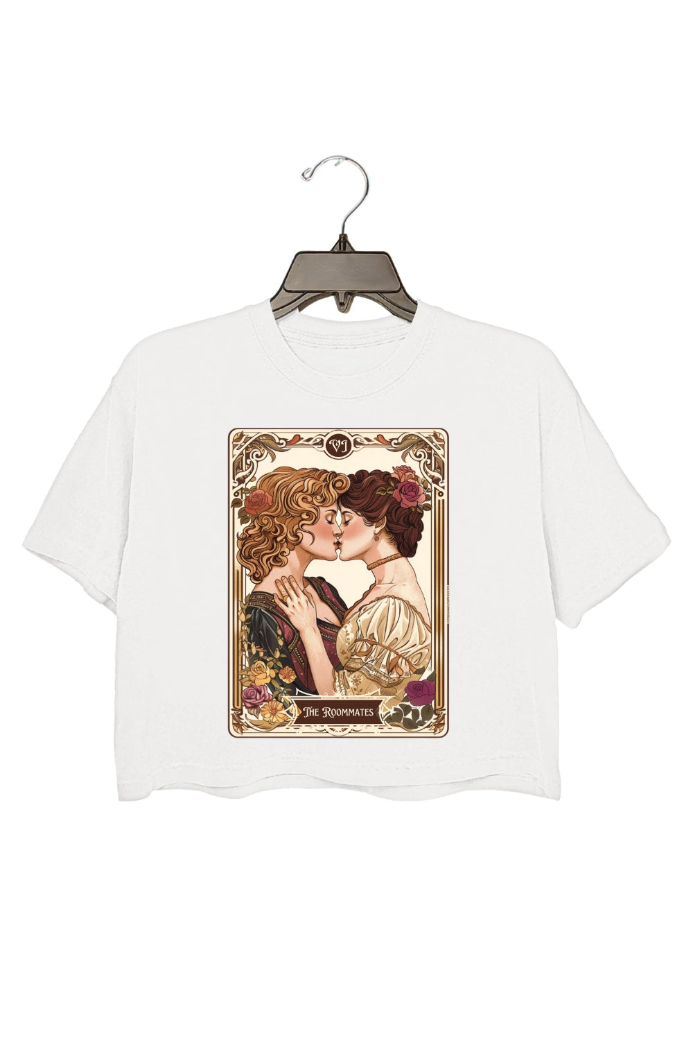Lesbian Pride Tarot Card They Were Roommates Crop Tee For Women